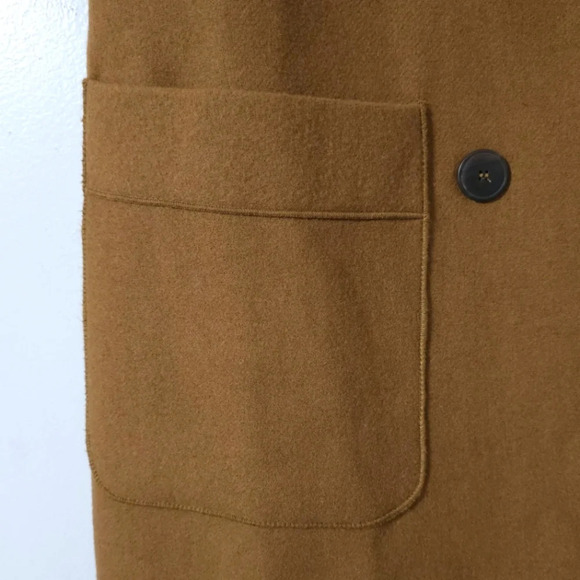 ZARA Trafaluc Sleevesless Wool Blend Double Breasted Long Coat, Tobacco Brown, S - Picture 11 of 13